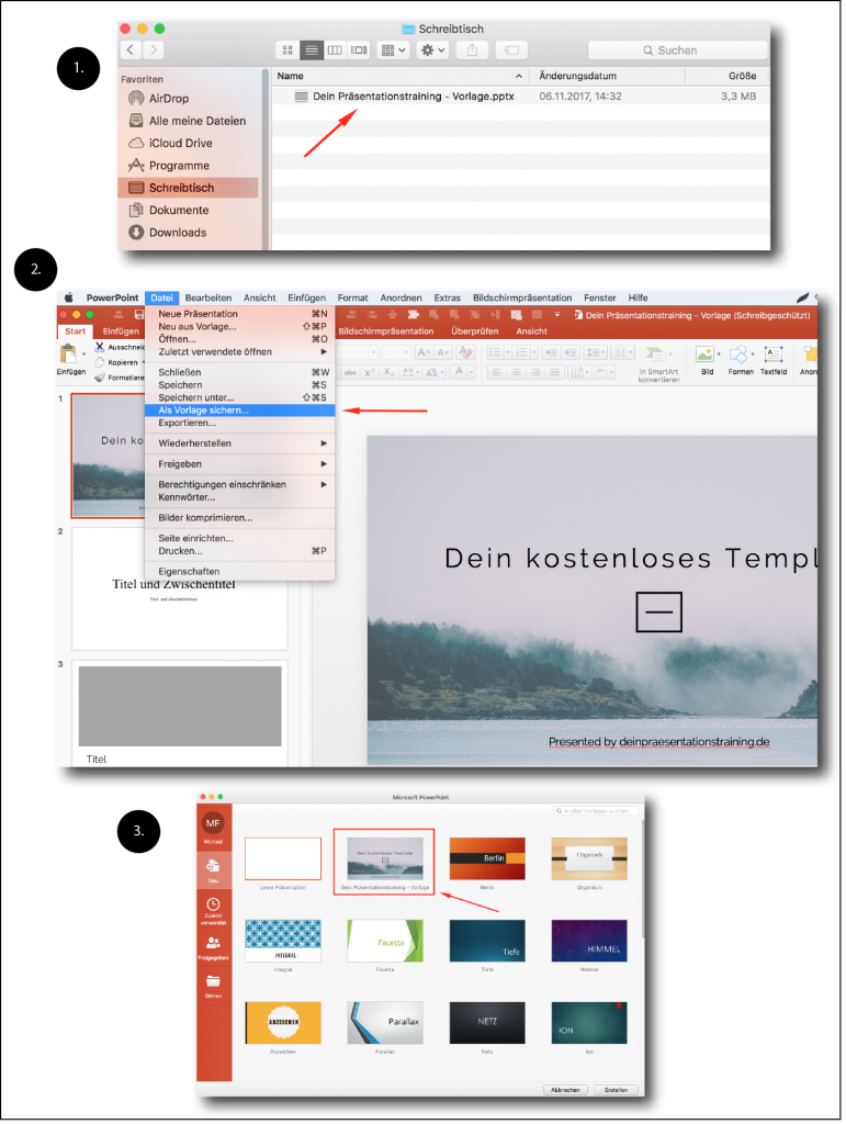 PowerPoint Tricks - Anlegen einer Vorlage in Template Ordner